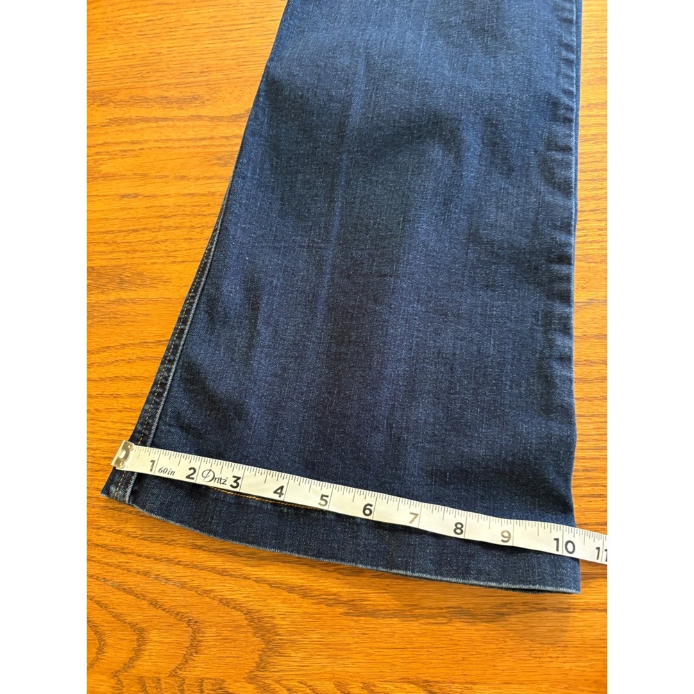 Spanx Flare Jeans Dark Wash Indigo Pull On High Rise Stretch Denim XL - Picture 7 of 9